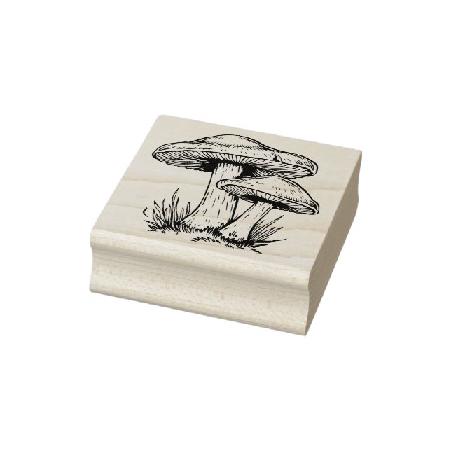 Mushrooms Rubber Stamp   (Stamp)