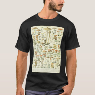 Mushrooms Scientific Illustration Drawing Magic Ps T-Shirt