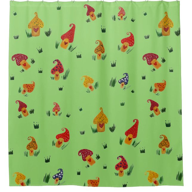Mushrooms Shower Curtain (Front)