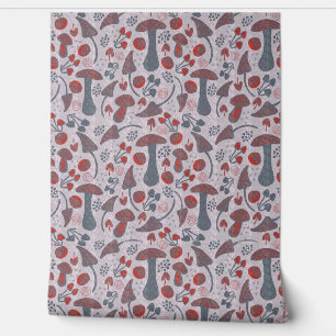 Mushrooms Special Pattern Design Wallpaper