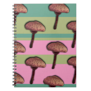 Mushrooms & Stripes Spiral Notebookok Notebook
