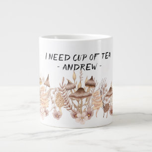 Mushrooms tea mug, mystic drink, witchcraft mug