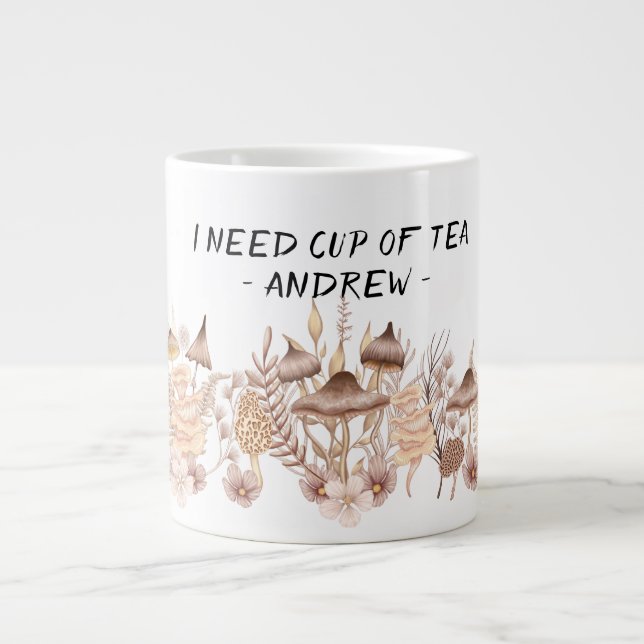 Mushrooms tea mug, mystic drink, witchcraft mug (Front)