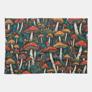 Mushrooms Tea Towel