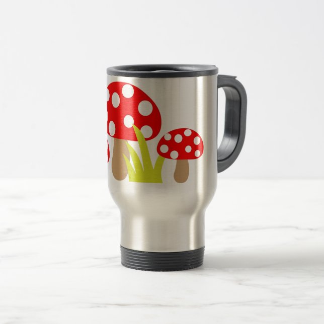 Mushrooms Travel Mug (Front Right)