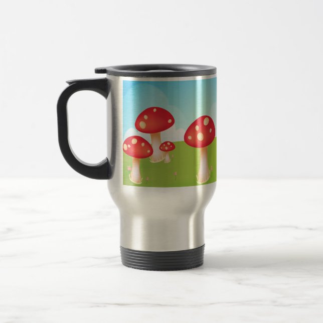 Mushrooms Travel Mug (Left)