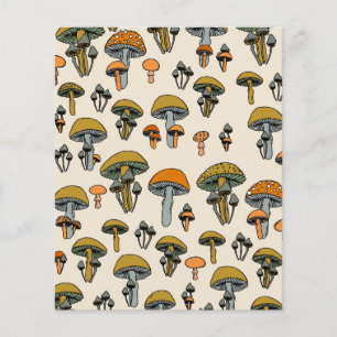 Mushrooms vintage pattern