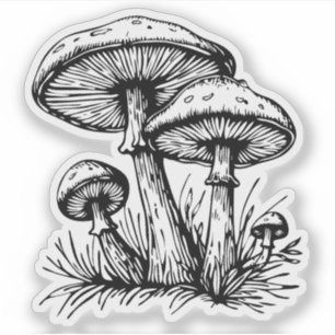 Mushrooms vinyl sticker