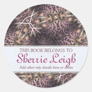 Mushrumia Fractals Bookplate Label