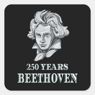 Music - 250 Years Of Ludwig van Beethoven Square Sticker