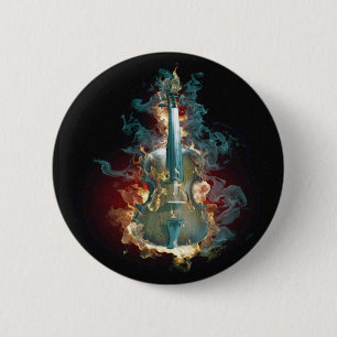 MUSIC 6 CM ROUND BADGE