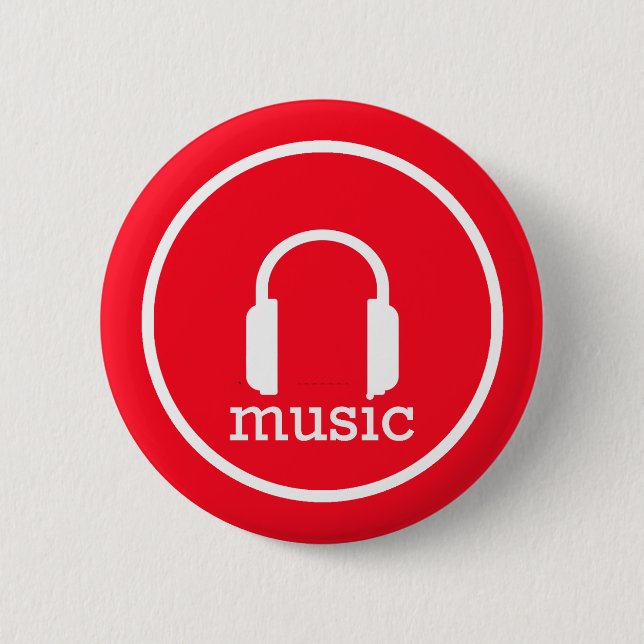 Music 6 Cm Round Badge (Front)