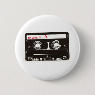 music 6 cm round badge