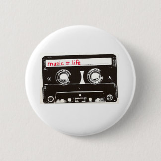 music 6 cm round badge