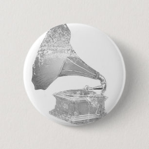 music 6 cm round badge
