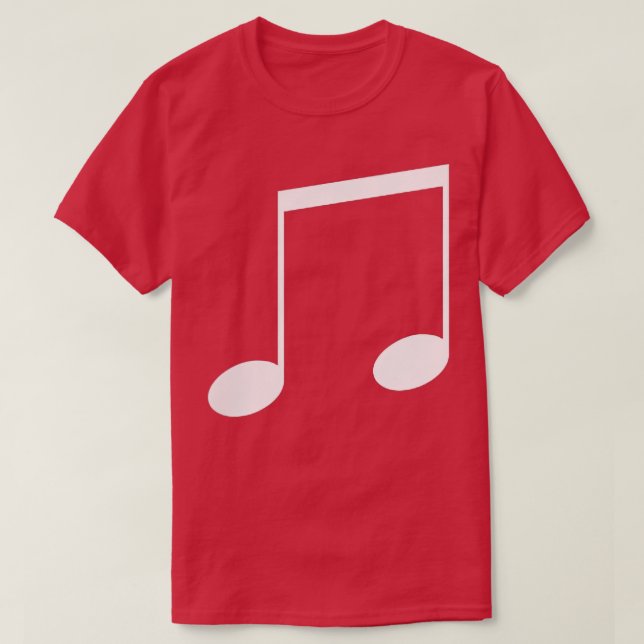 Music 8th Notes Tee Shirt - Small Print  (Design Front)
