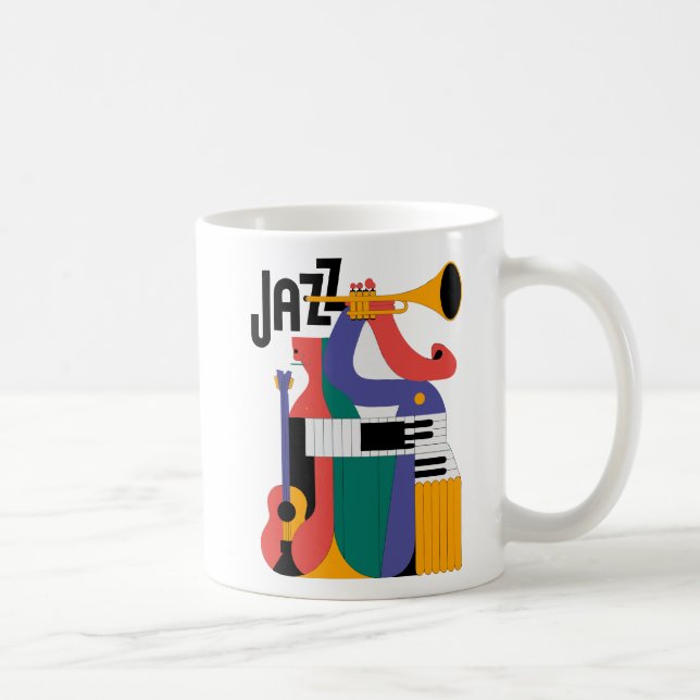 music abstract art  coffee mug (Right)