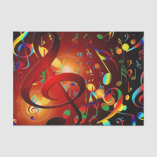 Music abstract background tissue paper