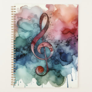 Music Alcohol Ink Planner