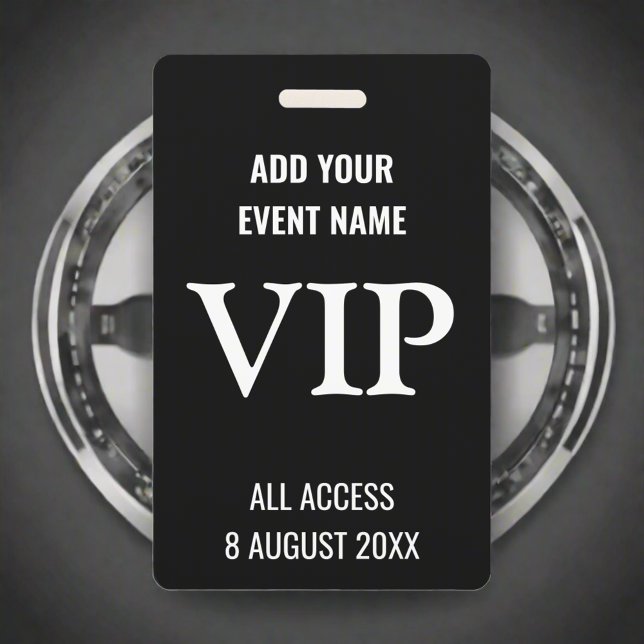 Music All Access Pass Black & White Festival  ID Badge (Creator Uploaded)