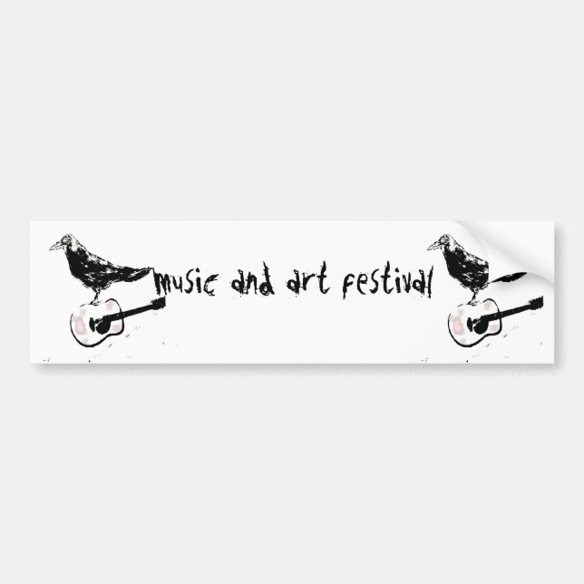 music and art festival bumper sticker (Front)