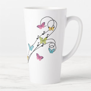 Music and Butterflies, Music is Feelings Latte Mug