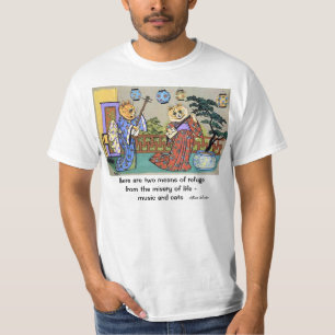 Music and Cats Quotation T-Shirt