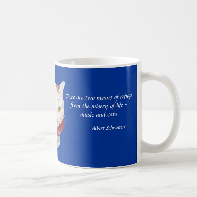 Music and Cats Quote Gift Mug (Right)