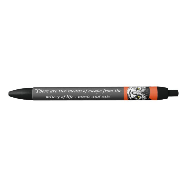 Music and Cheshire Cat Art Quotation Pen (Front)