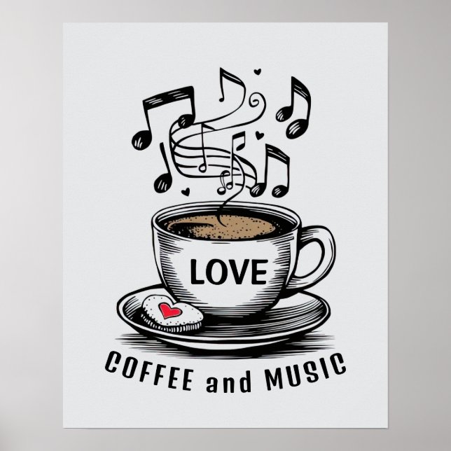 Music and Coffee Poster (Front)