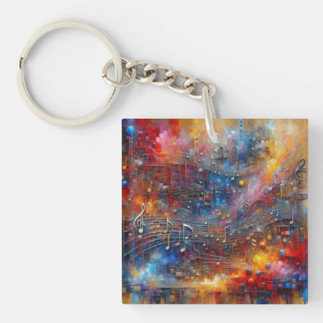 MUSIC AND COLOUR KEY RING (Front)