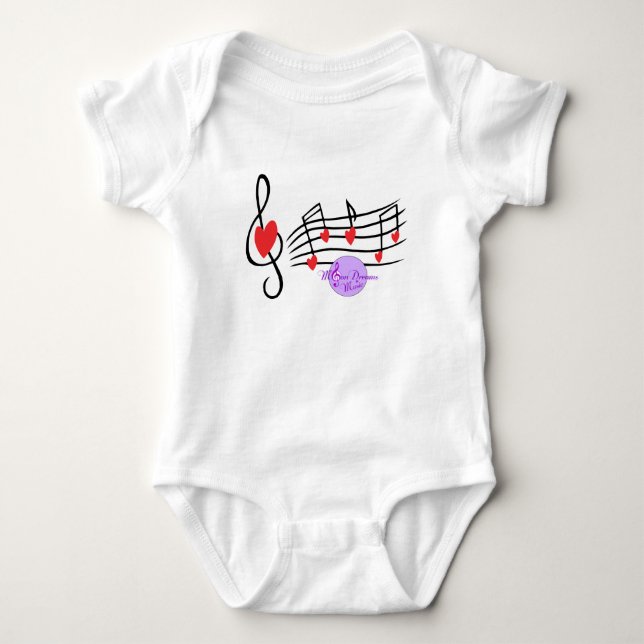 Music and Hearts Infant Creeper (Front)