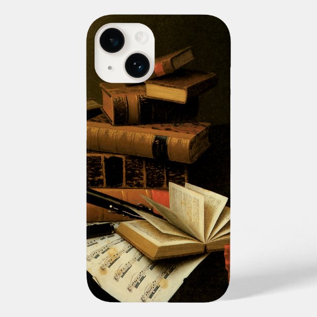 Music and Literature by William Harnett, Fine Art Case-Mate iPhone Case (Back)