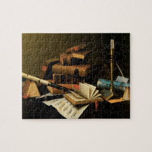 Music and Literature by William Harnett, Fine Art Jigsaw Puzzle