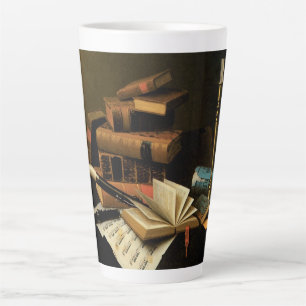 Music and Literature by William Harnett, Fine Art Latte Mug