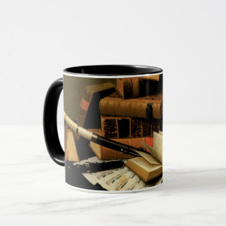 Music and Literature by William Harnett, Fine Art Mug