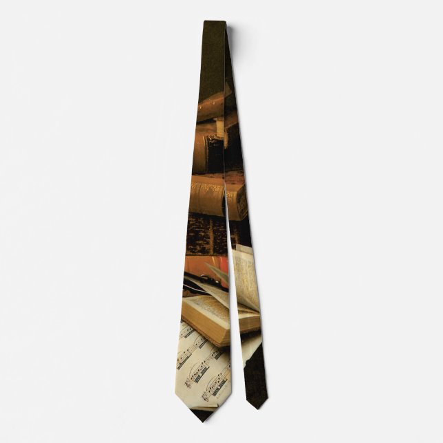 Music and Literature by William Harnett, Fine Art Tie (Front)