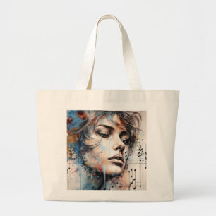 Music and Love Large Tote Bag