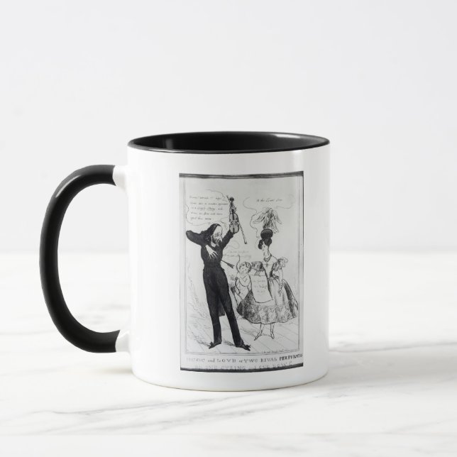Music and Love or Two Rival Performers Mug (Left)