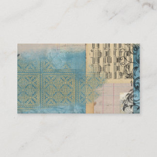 Music and Pattern Collage Business Card