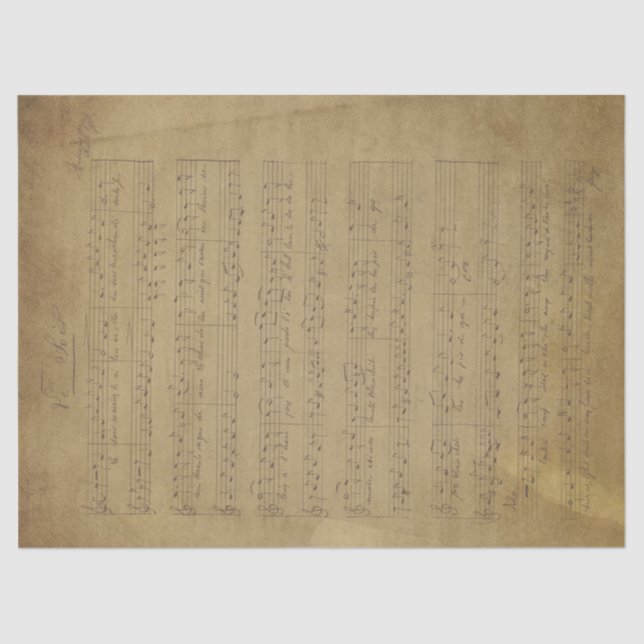 Music and Roses Series Design 10 Tissue Paper (Front)