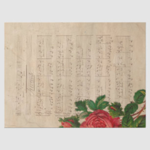 Music and Roses Series Design 12 Tissue Paper