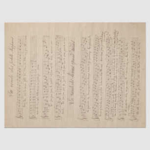 Music and Roses Series Design 2 Tissue Paper