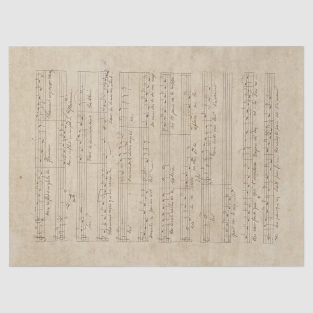 Music and Roses Series Design 9 Tissue Paper (Front)