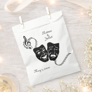  Music and Theatre Greek Masks Calligraphy  Favour Bags