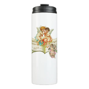 music angel cherubs thermal tumbler