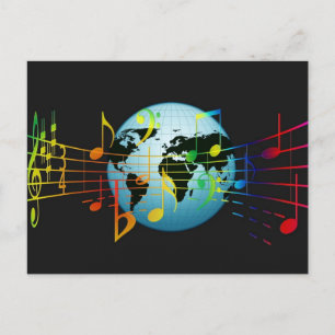 Music Around the World Holiday Postcard