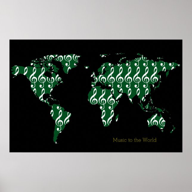 music around the world, map poster (Front)