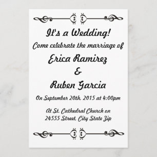 Music Arrow Invitation