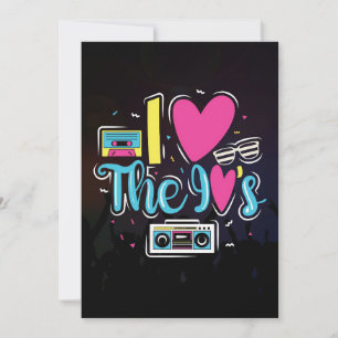 Music Art 90s Retro Cassette Party Thank You Card
